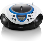 Lenco Draagbare Fm Radio Cd En Usb Speler Scd-38 Usb Blue Wit- - Blauw