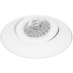 BES LED Spot Armatuur Gu10 - Pragmi Nivas Pro - Inbouw Rond - Mat Wit - Aluminium - Trimless - Kantelbaar - Ø150mm