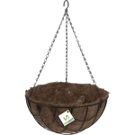 Pro Garden Metalen Hanging Basket / Plantenbak Met Ketting 30 Cm - Hangende Bloemen - Plantenbakken - Zwart