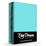 Day Dream Jersey Hoeslaken Aqua-190 X 220 Cm - Blauw