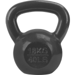 Ryzor Kettlebell - 18 Kg - Gietijzer - Grijs