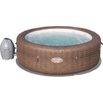 Bestway - Jacuzzi - Lay-z-spa - St Moritz - Opblaasbaar - Bubbelbad - Incl. Toebehoren - Ø216cm - Bruin