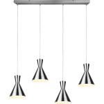 BES LED Led Hanglamp - Trion Ewomi - E27 Fitting - 4-lichts - Rechthoek - Mat Nikkel - Aluminium