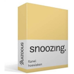 Snoozing Flanel Hoeslaken - 100% Geruwde Flanel-katoen - 1-persoons (70x200 Cm) - - Geel