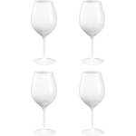 Santex 4x Witte Of Rode Wijn Glazen 51 Cl/510 Ml Van Onbreekbaar Wit Kunststof - Wijnglazen