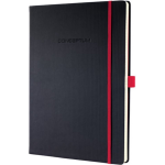 Notitieboek Sigel Conceptum Red Edition Hardcover A4 Geruit - Zwart