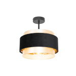 QAZQA Moderne plafondlamp met goud - Elif - Zwart