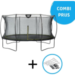 EXIT Toys Exit - Trampoline Met Veiligheidsnet En Verankeringsset - Op Poten - Silhouette - Rond - ø427cm - Zwart