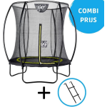 EXIT Toys Exit - Trampoline Met Veiligheidsnet En Ladder - Op Poten - Silhouette - Rond - ø183cm - Zwart