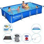 Bestway Zwembad Set - 7-delig - Steel Pro Rechthoekig 400x211x81 Cm - Blauw