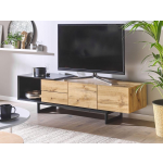 Beliani Fiora - Tv-meubel-lichte Houtkleur-mdf - Marrón