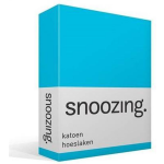 Snoozing - Katoen - Hoeslaken - 200x220 - - Turquoise