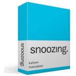 Snoozing - Katoen - Hoeslaken - 70x200 - - Turquoise