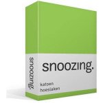 Snoozing - Katoen - Hoeslaken - 180x200 - Lime - Groen