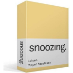 Snoozing - Katoen - Topper - Hoeslaken - 80x200 - - Geel