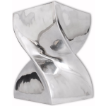 Vidaxl Kruk/bijzettafel In Gedraaide Vorm Zilver Aluminium - Silver