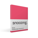 Snoozing Flanel Kussenslopen (Set Van 2) - 100% Geruwde Flanel-katoen - 60x70 Cm - Standaardmaat - Fuchsia - Roze