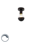 QAZQA Design plafondlamp met G95 kopspiegel- Facile - Zwart