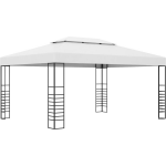 Vidaxl Tuinprieel 4x3x2,7 M Gepoedercoat Staal - Wit