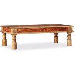 Vidaxl Salontafel 110x60x38 Cm Massief Mangohout En Sheeshamhout - Bruin