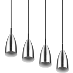 BES LED Led Hanglamp - Hangverlichting - Trion Farona - E14 Fitting - 4-lichts - Rond - Mat Nikkel - Aluminium