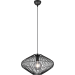 BES LED Led Hanglamp - Hangverlichting - Trion Caboli - E27 Fitting - Rond - Mat - Aluminium - Zwart