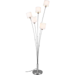 BES LED Led Vloerlamp - Trion Torry - E14 Fitting - 5-lichts - Rond - Mat Nikkel - Aluminium - Max. 40w