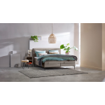 Boxspring Quartz Verstelbaar Met Gestoffeerd Matras - 180 x 210 cm - rpes 83