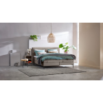 Boxspring Quartz Verstelbaar Met Gestoffeerd Matras - 200 x 200 cm - rpes 83