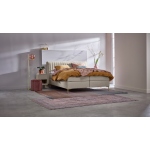 Boxspring Ruby Vlak Met Gestoffeerd Matras - 200 x 220 cm - natural