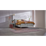 Boxspring Ruby Vlak Met Gestoffeerd Matras - 140 x 200 cm - lightgrey