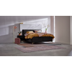 Boxspring Ruby Vlak Met Gestoffeerd Matras - 140 x 210 cm - charcoal