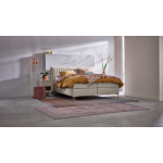 Boxspring Ruby Vlak Met Gestoffeerd Matras - 90 x 200 cm - natural