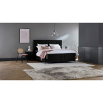 Boxspring Jade Verstelbaar Met Gestoffeerd Matras - 140 x 220 cm - black - Zwart