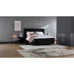 Boxspring Jade Verstelbaar Met Gestoffeerd Matras - 180 x 220 cm - black - Zwart