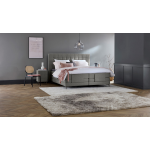 Boxspring Jade Verstelbaar Met Gestoffeerd Matras - 90 x 200 cm - grey