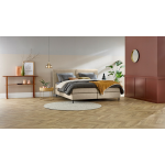 Boxspring Opal Vlak Met Gestoffeerd Matras - 90 x 210 cm - liver