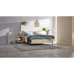 Boxspring Quartz Vlak Met Gestoffeerd Matras - 200 x 200 cm - rpes 03