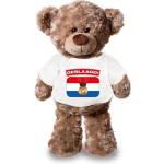 Knuffelbeer Geslaagd! Met Shirtje 24 Cm - Eindexamen/afstuderen Cadeau - Wit