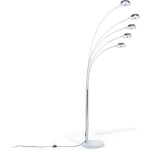 Beliani Flinders Staande Lamp Verchroomd Metaal 100 X 100 Cm - Silver