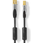 Nedis Usb-kabel - Antraciet - 5.00 M - Zwart