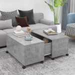 Vidaxl Salontafel 75x75x38 Cm Spaanplaat Beton - Grijs