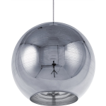 Beliani Asaro Hanglamp Glas 25 X 25 Cm - Silver