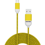 Micro-usb Kabel, - Rubber - Celly Pantone - Geel
