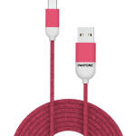 Micro-usb Kabel, Rood - Rubber - Celly Pantone - Roze