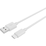 Usb-kabel Type C, 1 Meter, Wit - Pvc - Celly Procompact