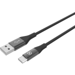 Usb-kabel Type-c, 1 Meter, - Siliconen - Celly Feeling - Zwart