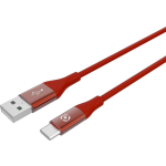 Usb-kabel Type-c, 3 Meter, - Siliconen - Celly Feeling - Rood