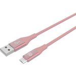 Usb-kabel Type-c, 3 Meter, - Siliconen - Celly Feeling - Roze