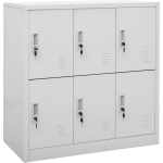 Vidaxl Lockerkast 90x45x92,5 Cm Staal Licht - Gris